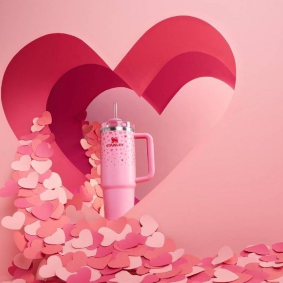 Target Stanley 30oz Stainless Steel H2.0 Flowstate Quencher Tumbler Sweet Hearts - Picture 7 of 8